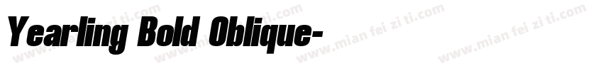 Yearling Bold Oblique字体转换